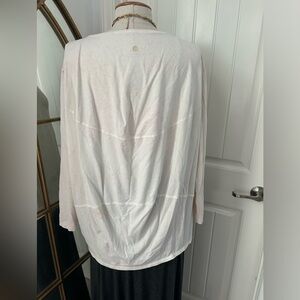 Lululemon Back in Action Long Sleeve Shirt Cirrus Lemon Strawberry Size 6